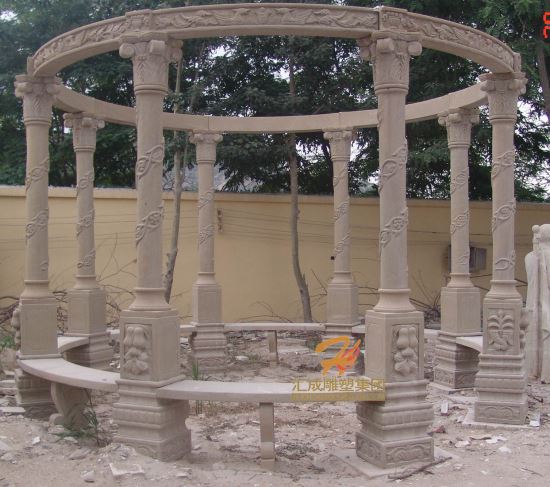石雕涼亭